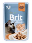Brit Premium Pouch Gravy Fillets Delicate Meat with Turkey mokra karma dla kotów z indykiem w sosie 85g