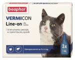 Beaphar Krople przeciwko pasożytom VERMIcon dla kotów 3x1ml