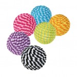 Piłki kolorowe ze sznurka do zabawy dla kota różne kolory