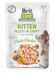 Brit Care Pouch Kitten Fillets in Gravy with Choice Chicken mokra karma dla kociąt z kurczakiem 85g