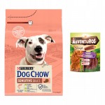 Purina DOG CHOW Sensitive z łososiem dla psa 2,5 kg + przysmak gratis