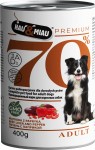 Hau&Miau 70% Mokra karma dla psa z wołowiną, wątrobą i papryką 400g