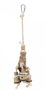 Trixie Naturalna zabawka z mahoniu dla papużek 30cm