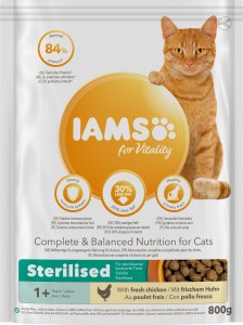 IAMS CAT Karma dla kotów dorosłych sterylizowanych z kurczakiem - różna wga