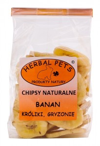 Chipsy banan karma dla gryzoni herbal pets