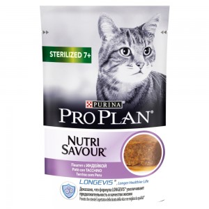PRO PLAN Sterilised 7+ Nutrisavour Karma dla kotów pasztet z indykiem 85 g