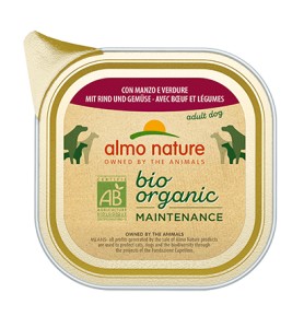 Almo Nature Szalka Bio Organic z wołowiną i warzywami dla psa - różna waga