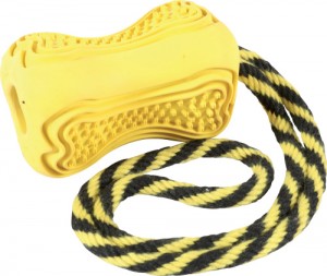 ZOLUX Zabawka kauczukowa ze sznurem  dla psa TITAN żółty  - różne rozmiary