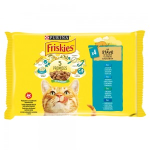 Purina FRISKIES Multipack z rybą w sosie dla kota (4x85g)